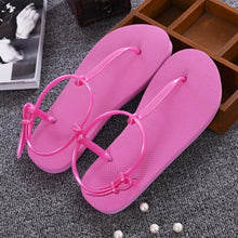 Load image into Gallery viewer, Summer Women Sandals T Stripe Flat Sandals female Gladiator