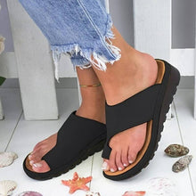 Load image into Gallery viewer, Women PU Leather Shoes Comfy Sandal